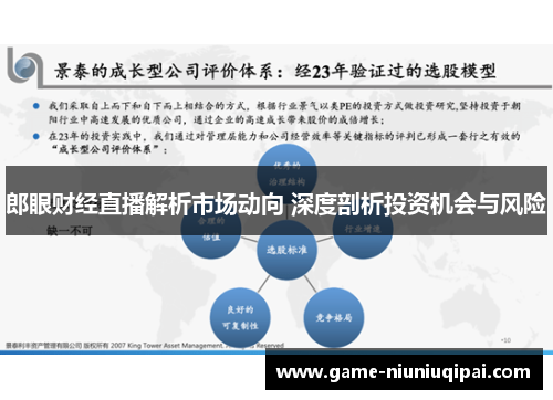 郎眼财经直播解析市场动向 深度剖析投资机会与风险